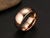 Tigrade Domed Men Tungsten Ring Rose Gold, Gold,Silver Pure Carbide Ring