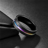 Tigrade Man Ring 5/7/9mm Tungsten Carbide Rings Colorful Line Wedding Bands