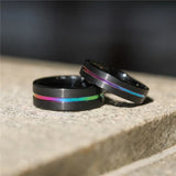 Tigrade Man Ring 5/7/9mm Tungsten Carbide Rings Colorful Line Wedding Bands