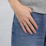Tigrade 8mm Tungsten Wedding Rings Rose Silver Matte Band Size 7-13