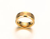 Tigrade Tungsten Carbide Ring Beveled Edges Polished Matte Comfort Fit