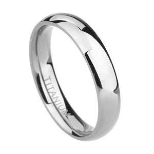 Tigrade Rose Ring 4mm Wedding Band Titanium Unisex Classic Ring Men