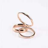 Tigrade Rose Ring 4mm Wedding Band Titanium Unisex Classic Ring Men