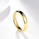 Tigrade Rose Ring 4mm Wedding Band Titanium Unisex Classic Ring Men