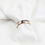 Tigrade Titanium Rings for Women 4mm Engagement Bands CZ Inlaid Size 5-12