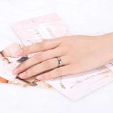 Tigrade Titanium Rings for Women 4mm Engagement Bands CZ Inlaid Size 5-12