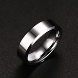 Tigrade Tungsten Ring Polished Engraved Wedding Band Gift