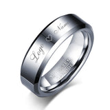 Tigrade Tungsten Ring Polished Engraved Wedding Band Gift