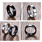 Tigrade Tungsten Ring Polished Engraved Wedding Band Gift