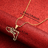 Tigray Region Map Flag of Ethiopia Pendant Necklace