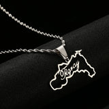 Tigray Region Map Flag of Ethiopia Pendant Necklace