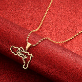 Tigray Region Map Flag of Ethiopia Pendant Necklace
