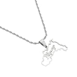 Tigray Region Map Flag of Ethiopia Pendant Necklace