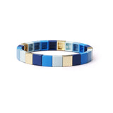 Enamel Tila Tile Bead Bracelets Boho Tile Bangle Bracelet Set