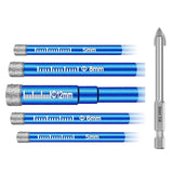6-Piece Diamond Tile Drill Set, 5-12mm Bits for Ceramic Granite Porcelain