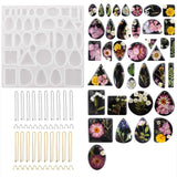Time Gem Pendant Necklace Keychain Crystal Epoxy Resin Mold Silicone Mould