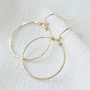 Timeless Classic Circle Earrings 14K Filled Jewelry Boho Drop Earrings