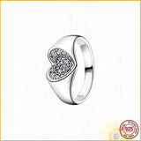 Timeless Ring with Adiant Heart Pav