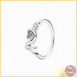 Timeless Ring with Adiant Heart Pav