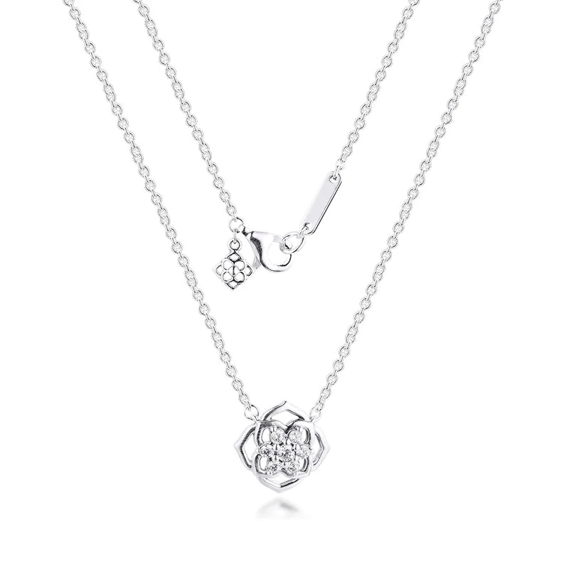 Timeless Rose Petals Girl Collier Necklace for Women