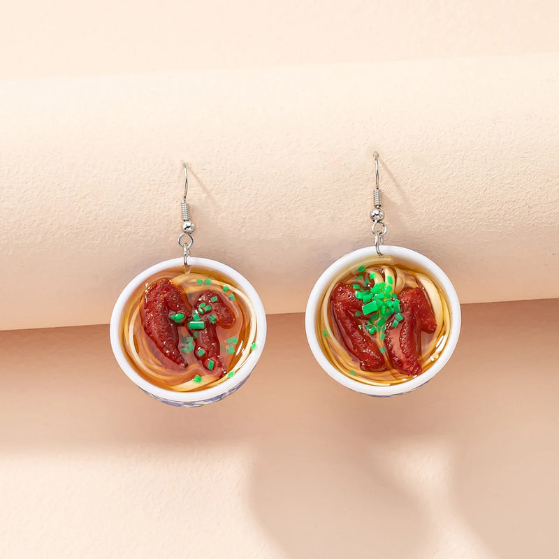 Timlee E188 Retro Food Steamed Buns Earrings