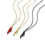 Timlee N050 Pepper Titanium Steel Pendant Necklace
