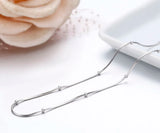 925 Sterling Silver Snake Chain Choker Necklace Women Girls Jewelry
