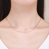 925 Sterling Silver Snake Chain Choker Necklace Women Girls Jewelry