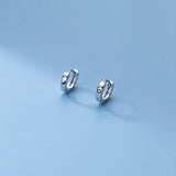 Asymmetry 925 Silver Moon Sun Ear-bone Hoop Earrings