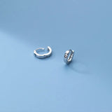 Asymmetry 925 Silver Moon Sun Ear-bone Hoop Earrings