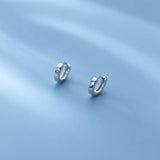 Asymmetry 925 Silver Moon Sun Ear-bone Hoop Earrings