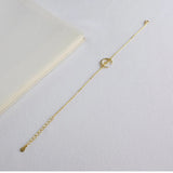 925 Silver Chain Moon Star Zircon Cuff Bracelet Women Gift