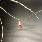 Tiny Letter Necklace Zircon Stainless Steel 26 Alphabet Choker Pendant