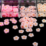 Cherry Blossom Pink Flower Polymer Clay Slices for Slime Crafts