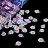 Cherry Blossom Pink Flower Polymer Clay Slices for Slime Crafts