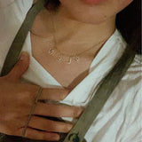 Dainty Name Necklace Initial Letter Choker Zircon Jewelry 14inch