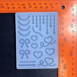 Silicone Mold for Resin Quicksand Craft Heart Strip