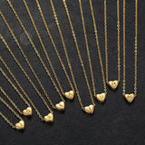 Tiny Heart Initial Letter Name Choker Necklace Stainless Steel A-Z Alphabet