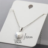 Tiny Heart Photo Frame Pendant Necklace Love Heart Charms Floating Locket Neckla
