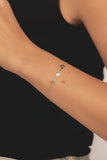 Tiny Initial Bracelet,Custom Initial Heart Bracelet