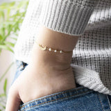 Tiny Moon Bracelet 14K Filled Pearl Jewelry Boho Charms Bracelets