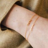 Tiny Name Bracelet Stainless Steel in Gold Silver Rose Plated