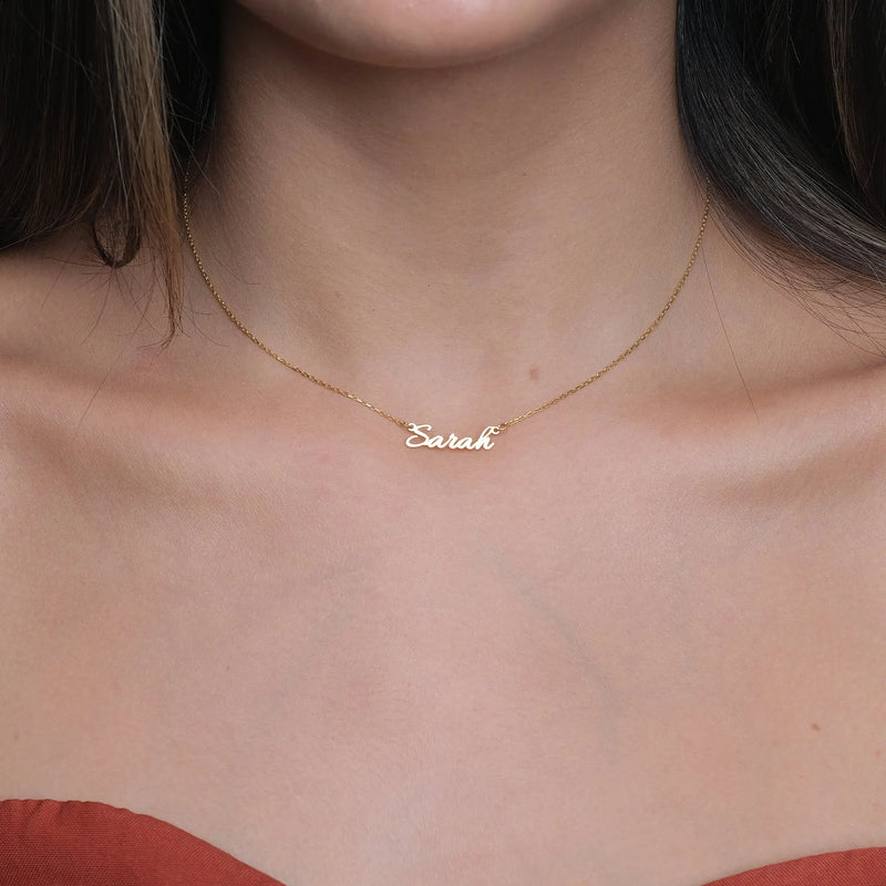 Tiny Name Necklace,Personalized Name Jewelry,Minimalist Stainless Steel Necklace