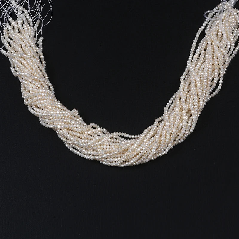 Tiny Natural Freshwater Pearl 2.5-2.8mm Potato Bead String