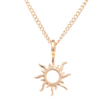 Tiny Sun Silver Chain Necklace 925 Sterling Silver Pendant Necklaces Women Party