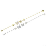 Enamel Hot Butterfly Bracelet with CZ Stone
