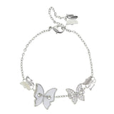 Enamel Hot Butterfly Bracelet with CZ Stone