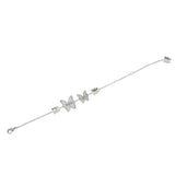 Enamel Hot Butterfly Bracelet with CZ Stone