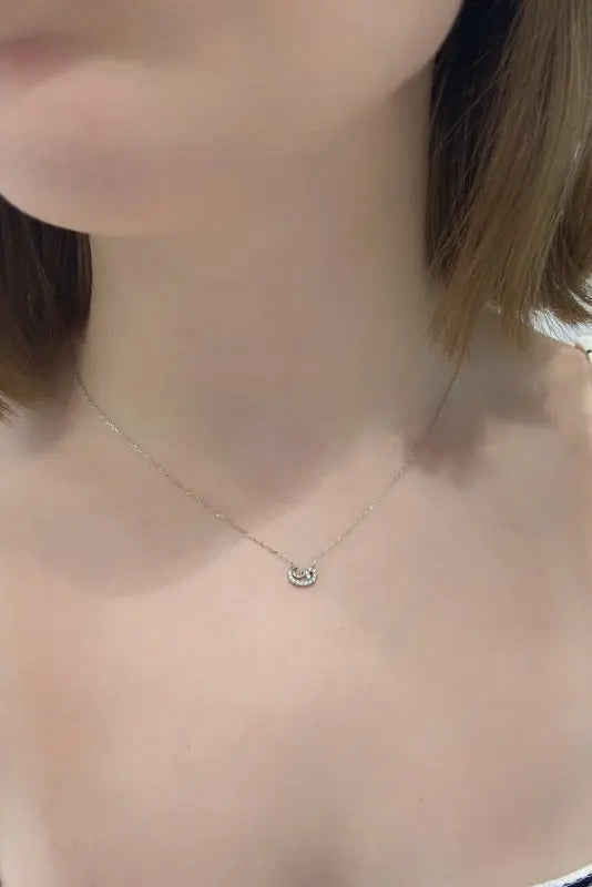 Tiny Vav Letter 925 Silver Necklace