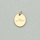 Tiny Wave Pattern Pendant Charms for Jewelry Making DIY Necklace Bracelet